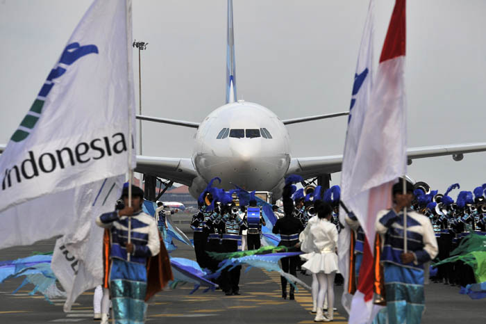 ガルーダ航空が納入　エアバスとボーイング機　「世界標準のサービスを」 