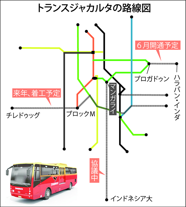 来月、ブカシ路線開通　首都圏バス網が拡大　トランスジャカルタ