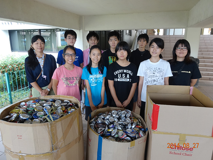 アルミ缶回収で地域貢献　ＪＪＳの生徒会　　開始から２年、息づく活動