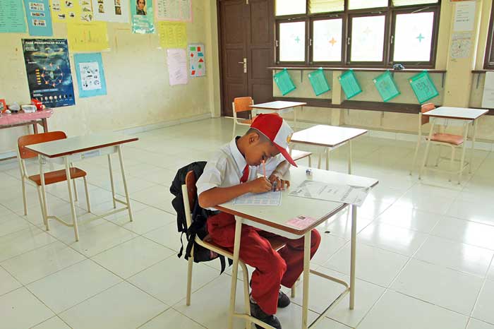 津波被災地、１人で受験　小学生の統一試験