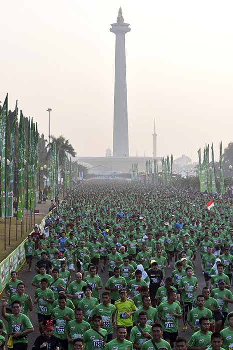 ジャカルタ州もマラソン　３万５千人が参加　知事「スポーツ通じ健康になって」