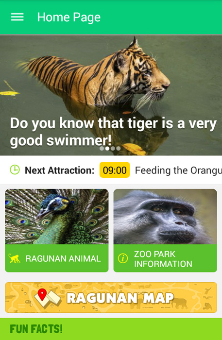 ３００種の展示場、一目で　ラグナン動物園アプリ　英語表記で案内　雑学知識も掲載