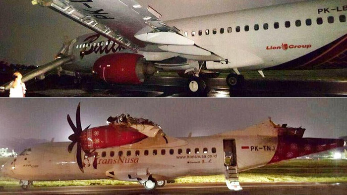滑走路で２機が衝突　ハリム空港　負傷者なし