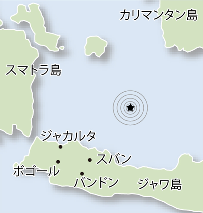 スバンでＭ６．５　広範囲で揺れ　パダンからバリまで