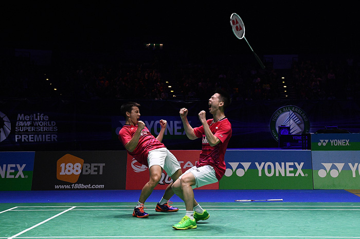 マルクス、ケフィン組が優勝　バド全英ＯＰ男子ダブルス　会場にインドネシア・コール
