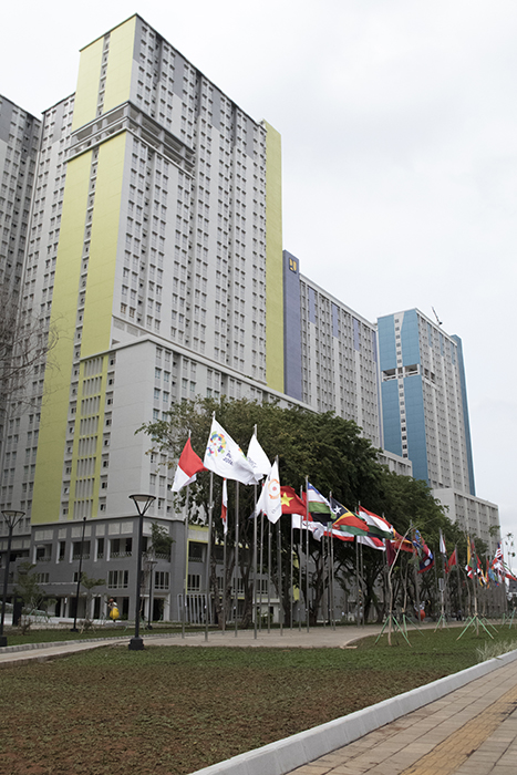 大統領が初視察　アジア大会選手村　部分的改善の指示も