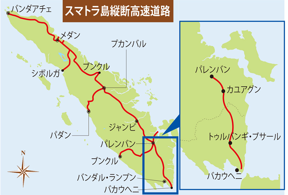 パレンバン高速着々　来年４月開通目指す　進ちょく80％  