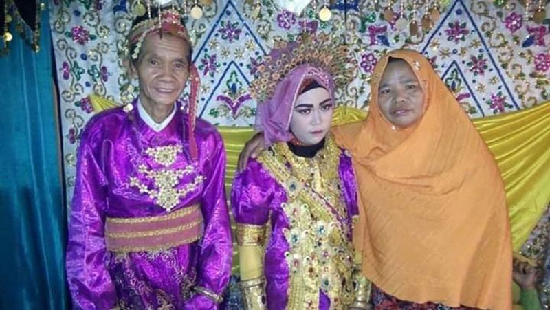 ▼75歳と18歳の結婚式