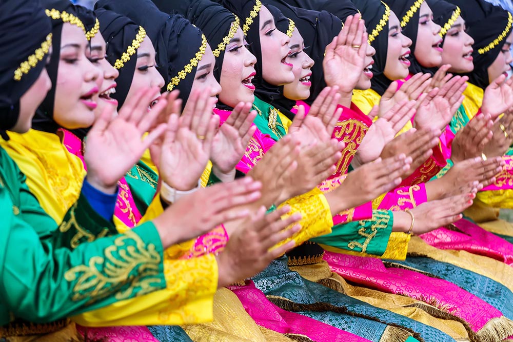 アジア大会の伝統舞踊