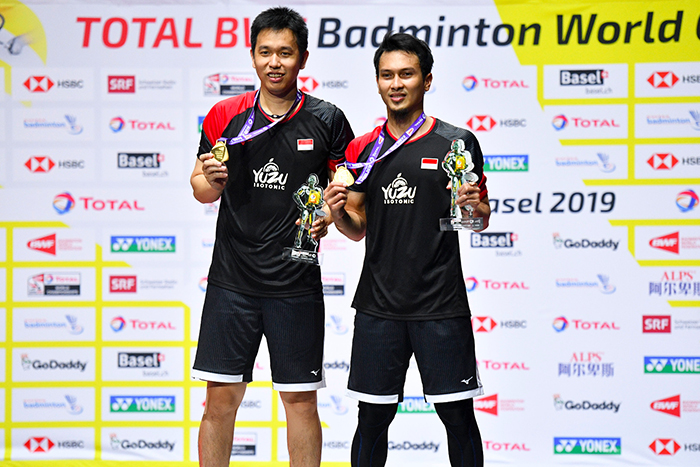 ヘンドラ・アフサン組　男子複で３度目の優勝　バド世界選手権