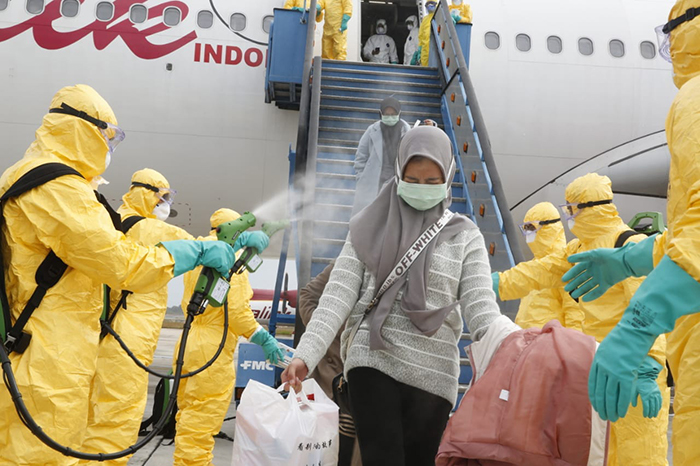 湖北省から帰国　イ人238人　ナトゥナで隔離