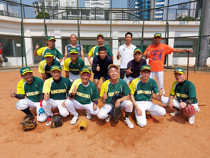 ソフトボール仲間が帰任