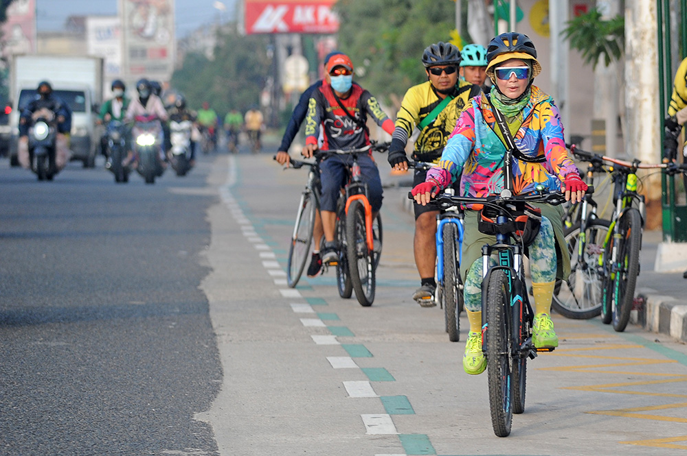 ジャンビ州にも自転車レーン