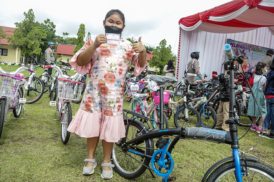 ▼ワクチンのご褒美に自転車