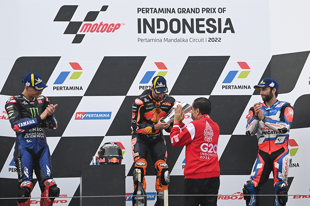 ミゲル・オリベイラ初レース制す　イで25年ぶりモトＧＰ　ヤマハは２位
