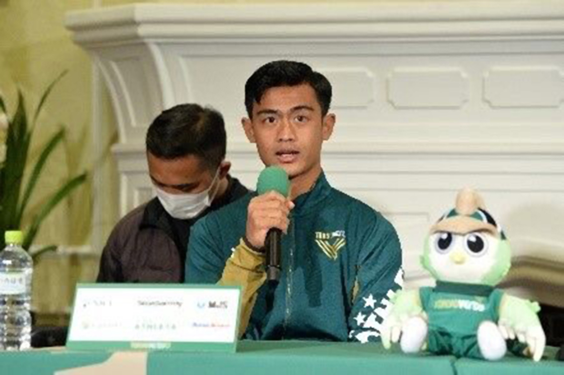 アルハン選手移籍会見　東京ヴェルディ　インドネシア大使館