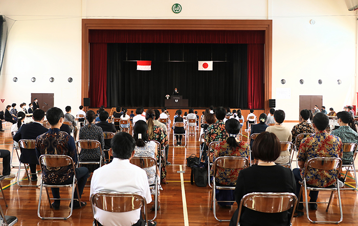 児童生徒数が過去最多に　 開校４年目の入学式　 ＣＪＳ 