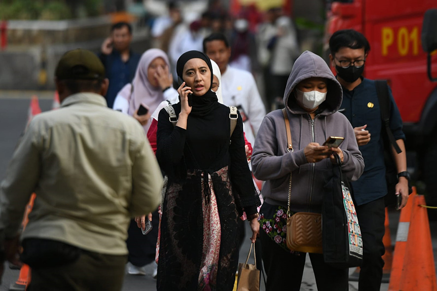 在宅勤務実施者は13％　世界最悪の大気汚染　ジャカルタ特別州政府