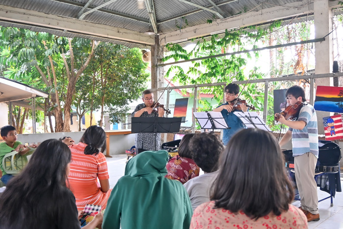 ４年ぶりの青空演奏会　「音楽家の使命」　シェルム弦楽四重奏団