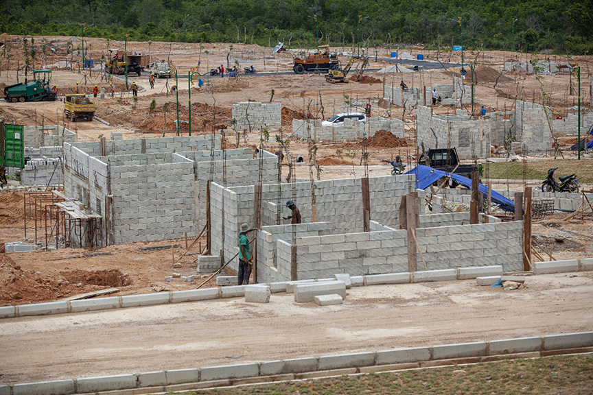 ▼バタム島で住宅建設進む