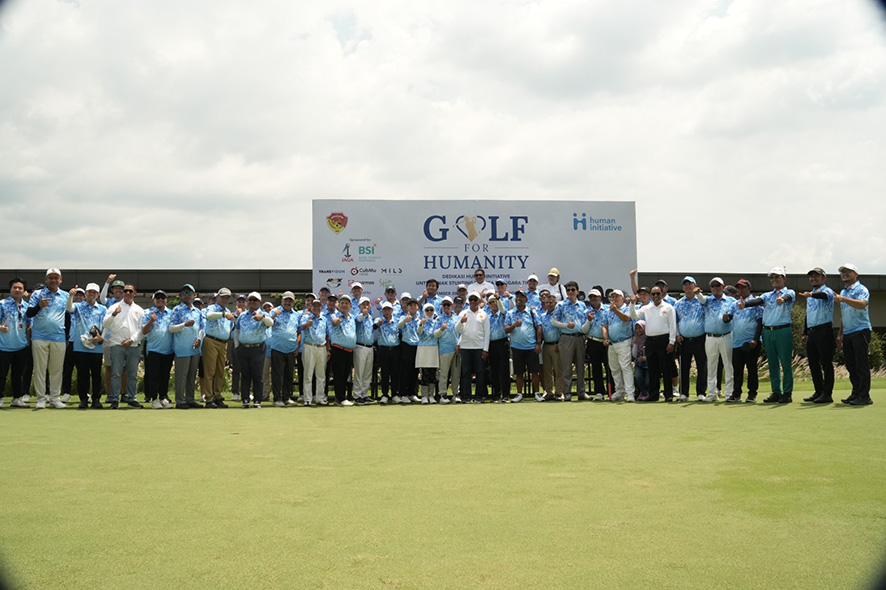 ▼ＮＴＴの子ども支援ゴルフ