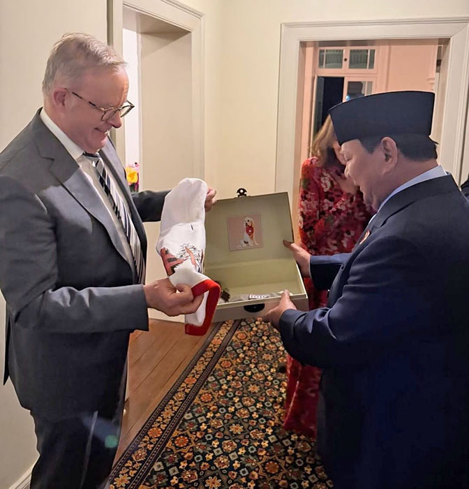 ▼大統領からトトへの贈り物